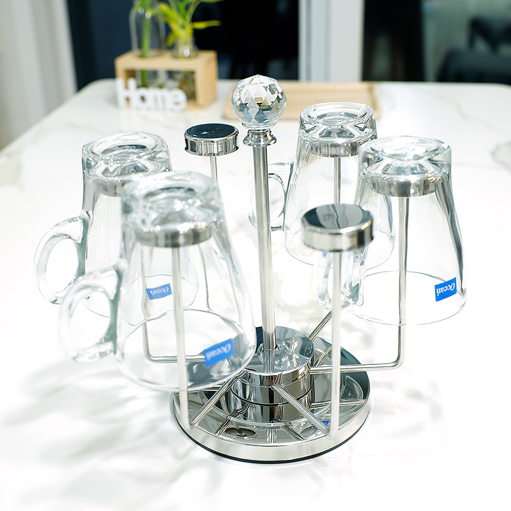 21세기트랜드 럭셔리 회전식 컵거치대, 실버, 1개 28,700원