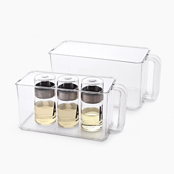 [리본제이] 1+1 리메이크 수납 정리 트레이 냉장고 팬트리 정리함 / 핸들형 M 11,500원