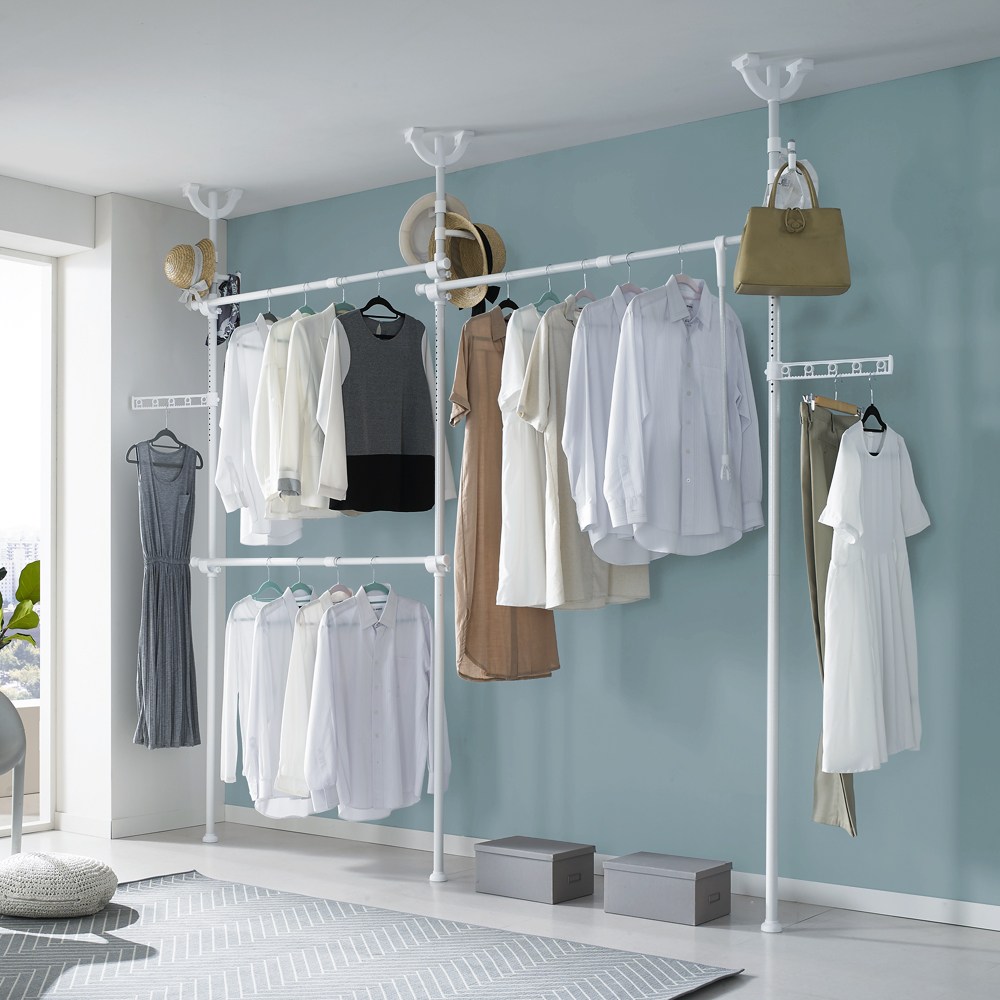 이지온 국민튼튼 행거 EOC-303 코너활용 드레스룸 시스템 선반 설치형 옷걸이 행거 모음 161,420원