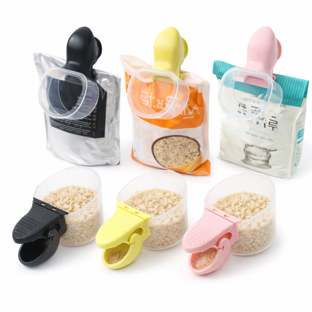 사이드비 계량컵 스쿱 밀봉 클립 기능까지 올인원 계량컵클립스푼, 1개 11,900원