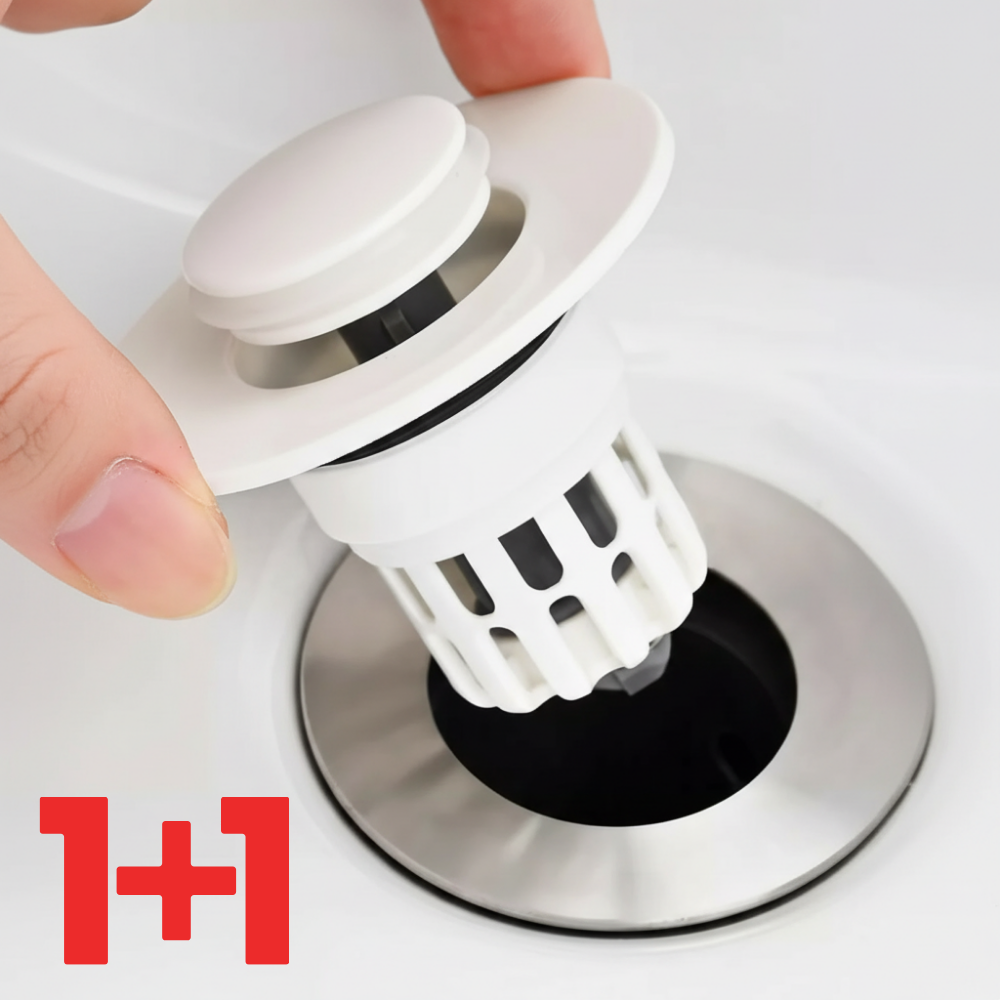 담하온 세라믹소재 자동팝업 세면대 욕조 배수구 마개 캡, 화이트, 2개 1세트 9,000원