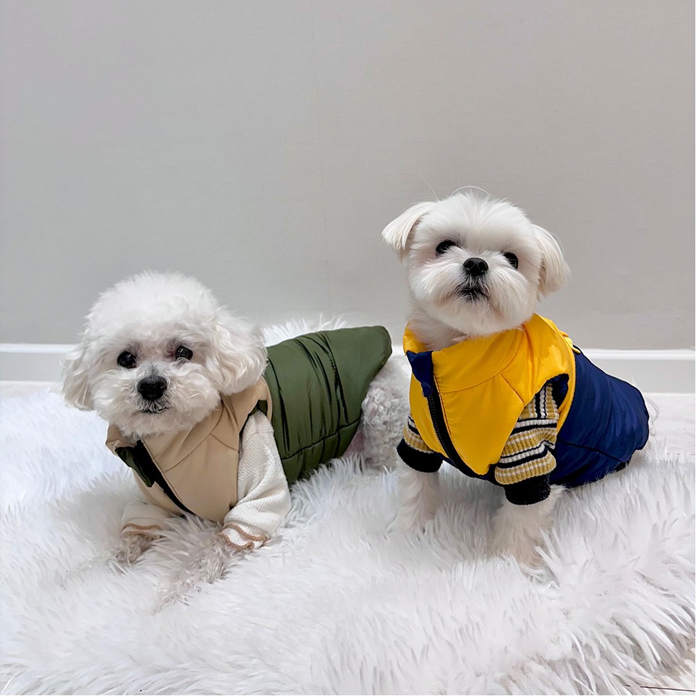 강아지 패딩 조끼 애견 겨울패딩 겨울옷, 올리브(L), 1개 8,400원