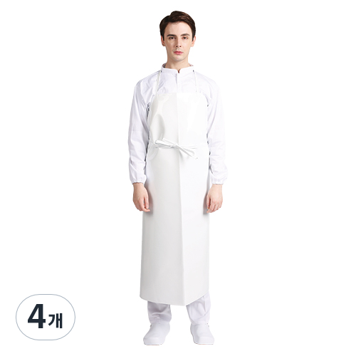 웰프런 양면코팅 방수앞치마 고리형 특대, 화이트, 4개 34,880원