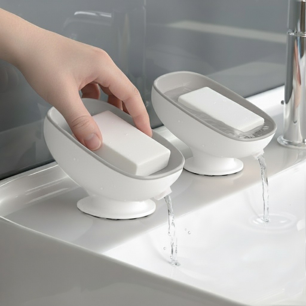 윈스윗 자동 물빠짐 비누 받침대, 화이트그레이, 2세트 10,900원