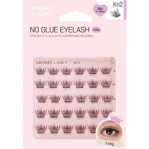 꽁래쉬 노글루 속눈썹 kn2(포그) 글루없이 편하고 가벼운 속눈썹, 1개, 롱 (11 mm~14 mm) 9,900원
