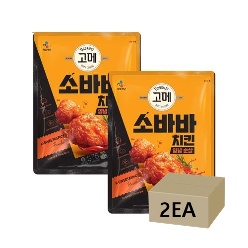 1+1 CJ 고메 소바바치킨 양념 순살 375g x 총 2봉, 2개, 375g 23,920원