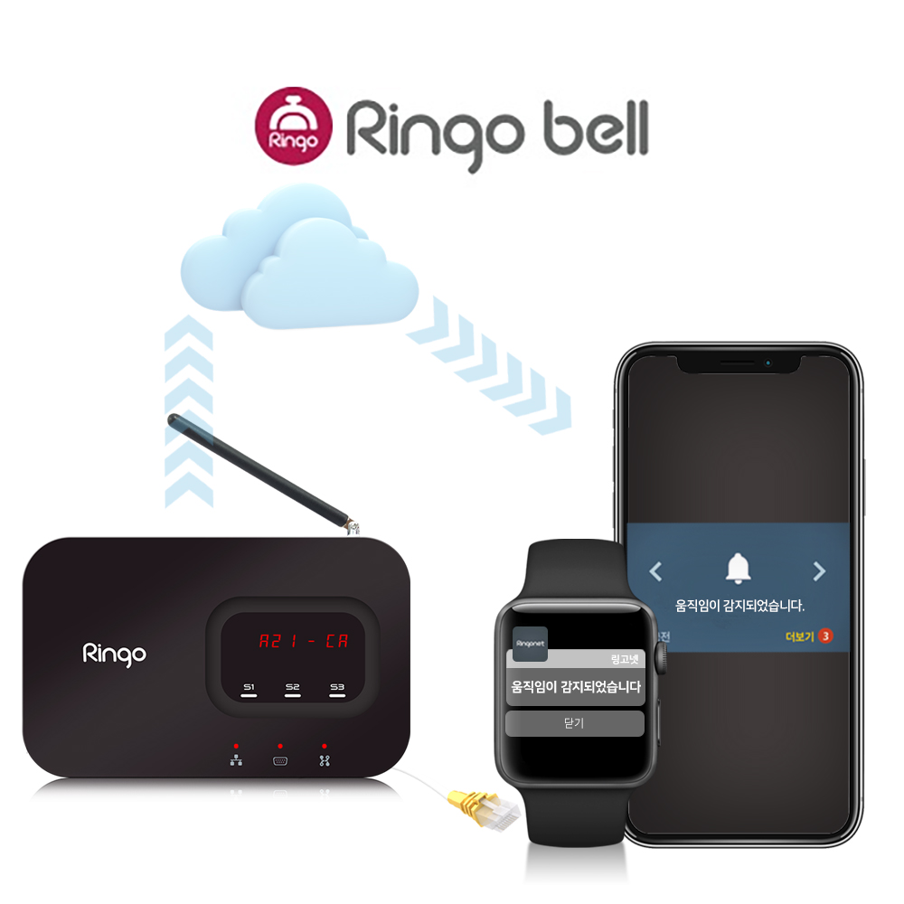 링고벨 무선 호출앱서비스 장거리무선호출벨 스마트워치 연동가능 1인 어플리케이션 제공 350,000원