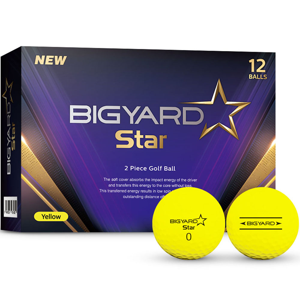 빅야드 스타 골프공 2피스 42.7mm, 옐로우, 12개입, 1개 15,900원