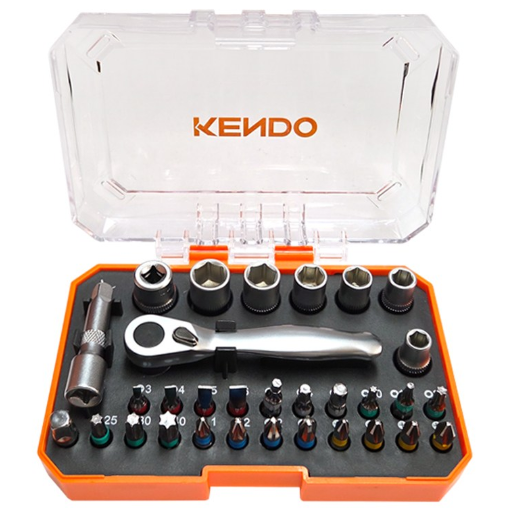 켄도 라쳇 렌치 비트 세트 31PCS 소켓 나사 볼트 정비 20504TFO, 1개 16,600원