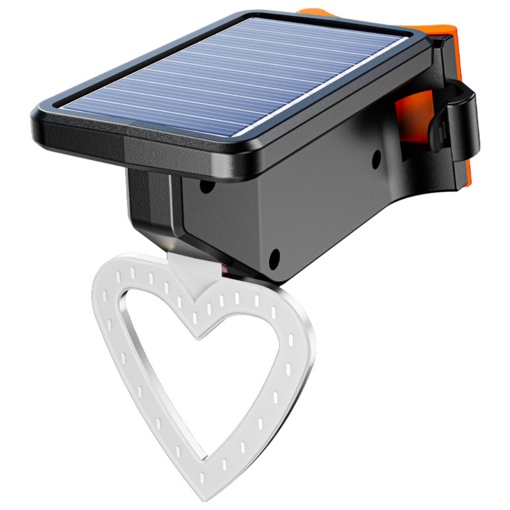 아띠꼴로 태양광 자전거 후미등 안전등 후방 전조등 라이트, 하트, 1개, 현재가 9,950원