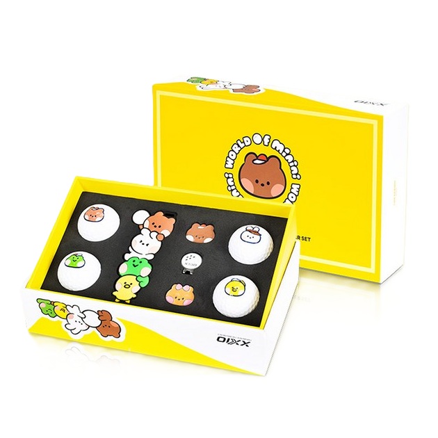 던롭 젝시오x라인프렌즈 미니니 3피스 골프공 4구+볼마커 골프용품 선물세트, 1개, GGF 23038I 기프트세트 61,100원