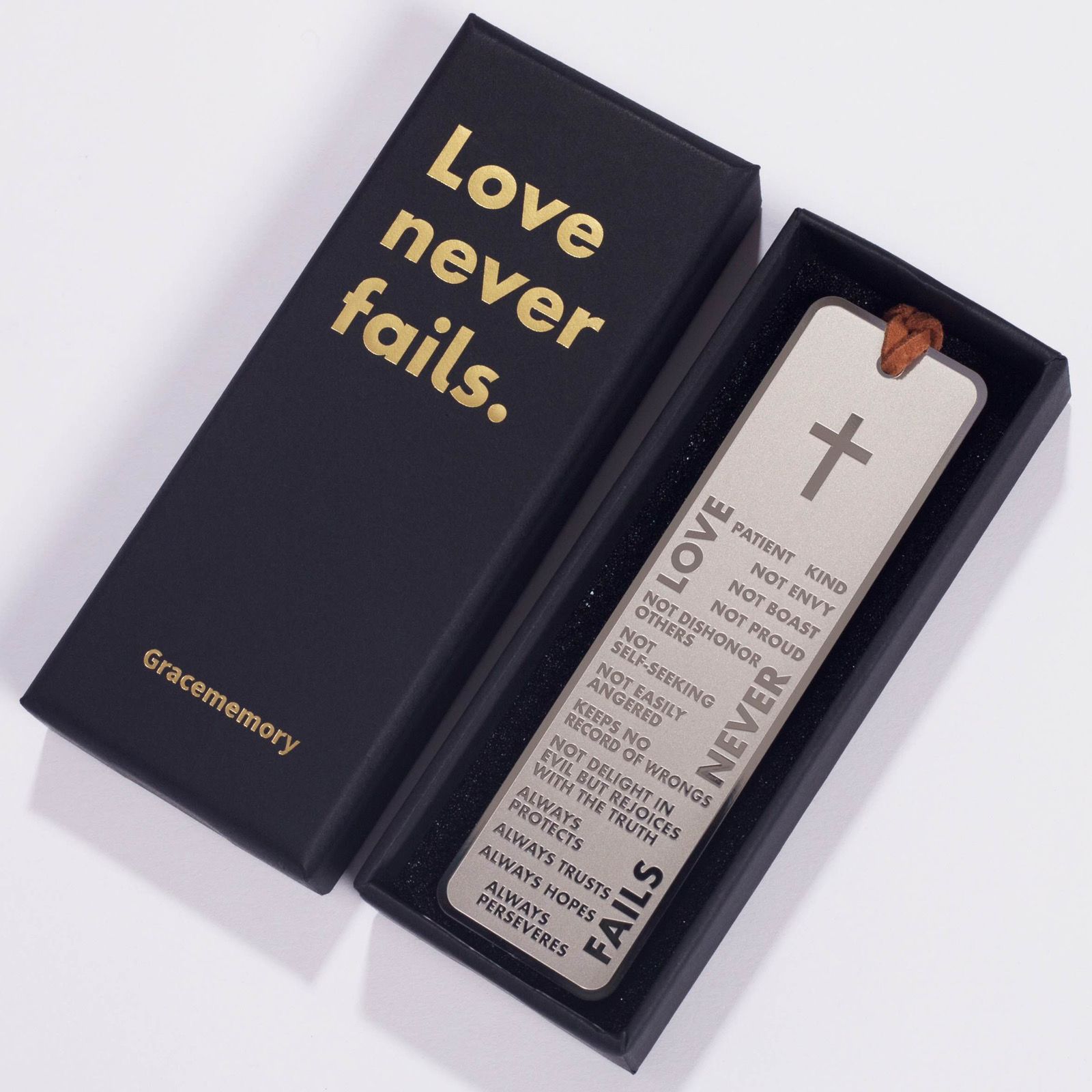 십자가 성경 책갈피 선물용 케이스 포함 말씀카드, 1개, 실버, 현재가 11,900원