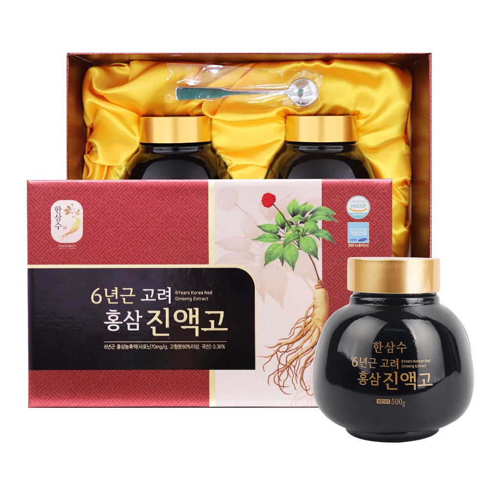 특 고려홍삼진액고 한삼수 500g+500g 2병 6년근 31,500원