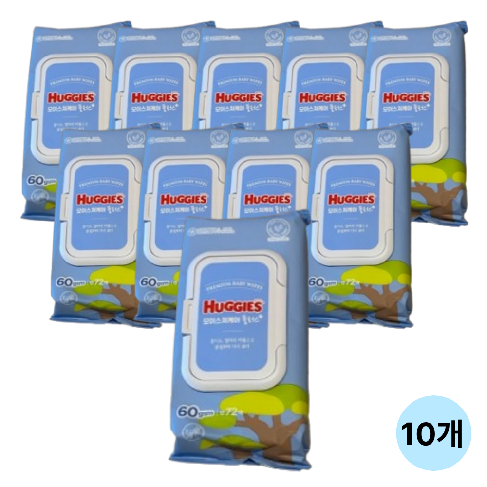 하기스NEW 모이스쳐케어 플러스 물티슈 캡형 72매 10입 살균 소독 무형광 23,300원