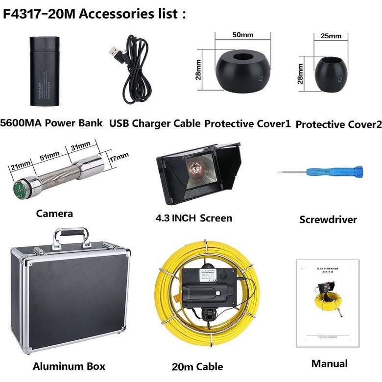 하수구 내시경 카메라 하수도 배관 누수 탐지 파이프 357,400원