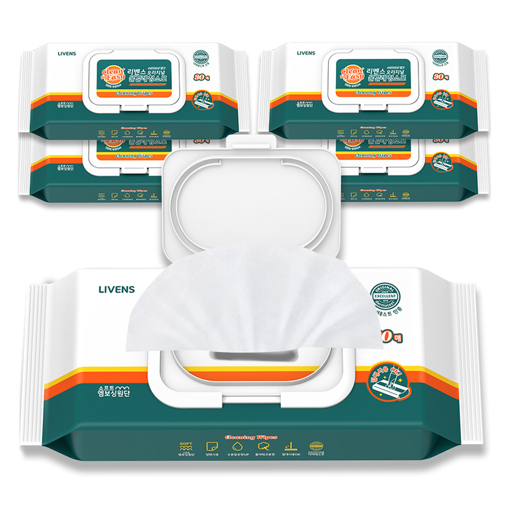 리벤스 오리지널 대형 물걸레 청소포 캡형 30p 5,320원