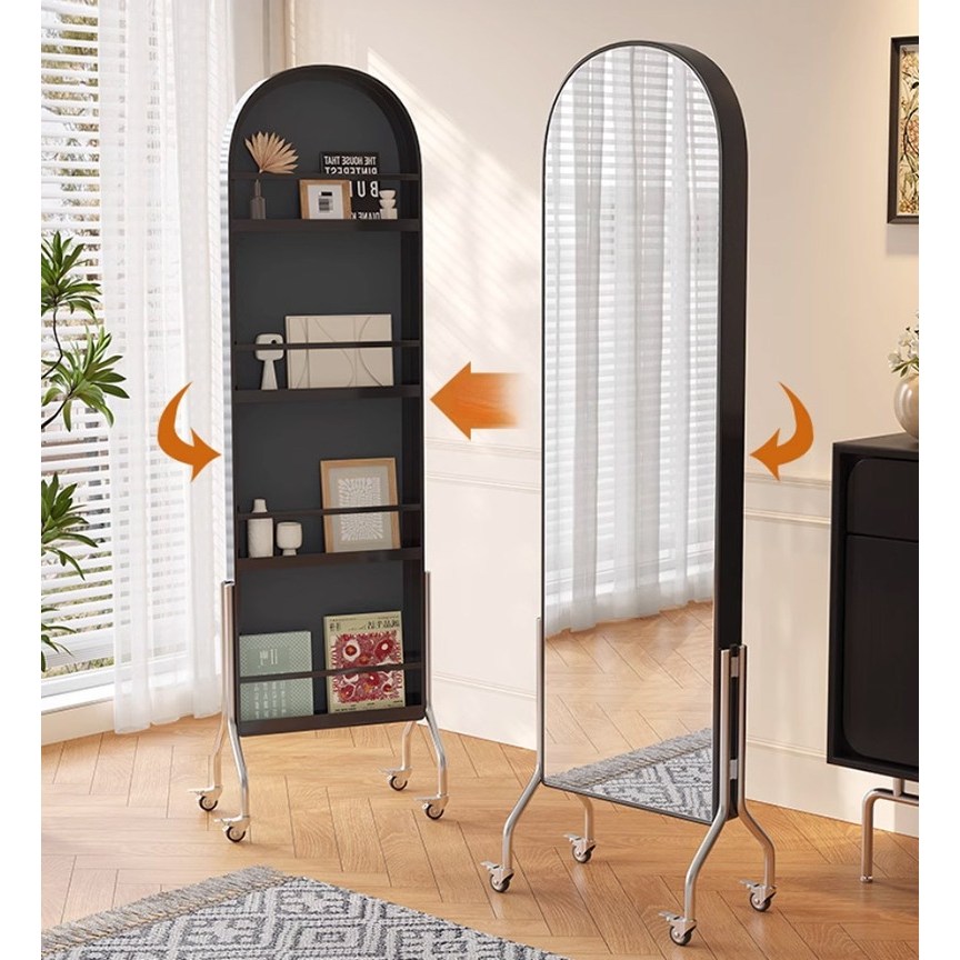 [Smtone] 이동식 아치형 스탠드 전신거울 잡지 다용도 수납 인테리어 45*171cm 87,900원
