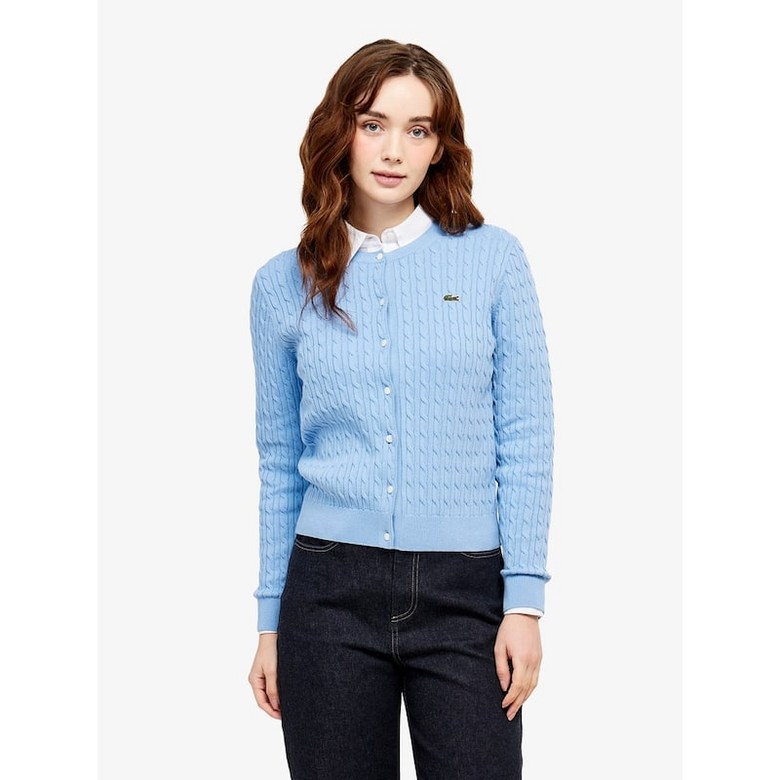 라코스테 LACOSTE 브랜드포커스라코스테 공식 여성 케이블 긴팔 가디건 AF218E-56G AEY 4741 328,400원