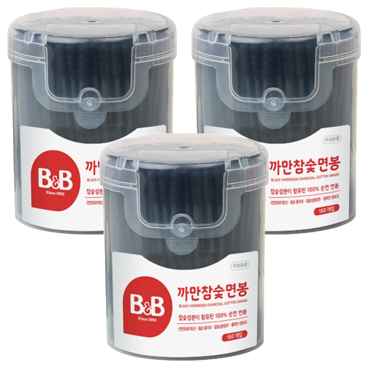 비앤비 까만참숯 유아면봉, 150개입, 3개 9,990원