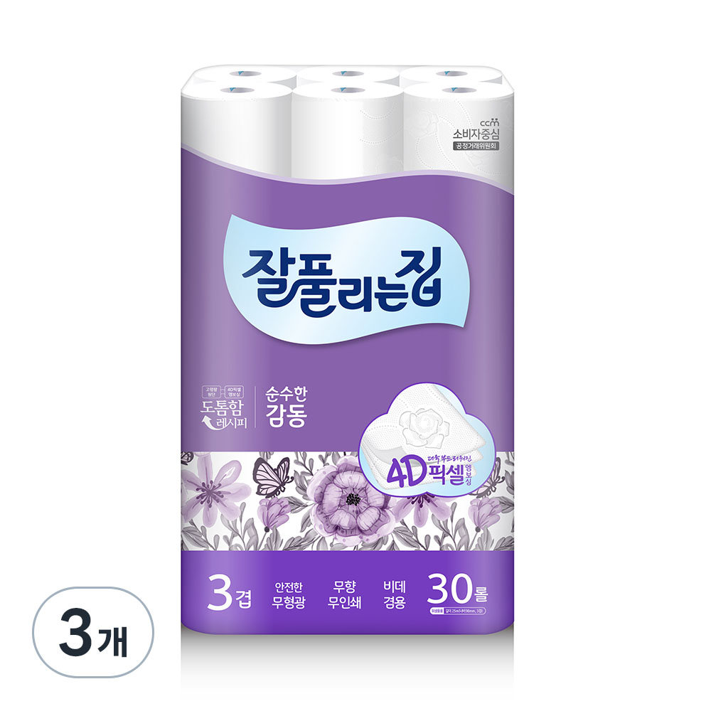 잘풀리는집 순수한 감동 3겹 롤화장지 40,240원
