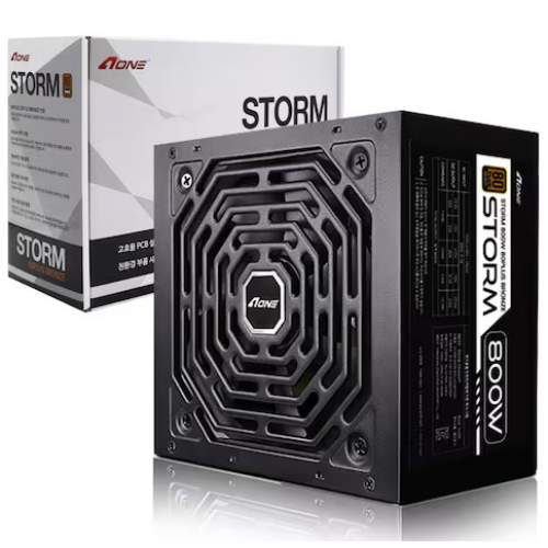 에이원 STORM 800W 80PLUS 브론즈 정격 풀박스 3년AS, 단일상품 70,500원