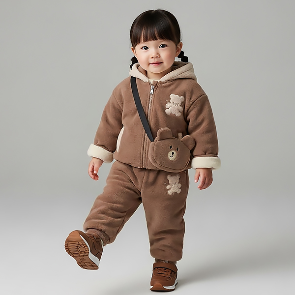 몽실이 베어 후드 기모 상하복 가방세트 겨울 유아 여아 남아 외출복 누빔 48,900원
