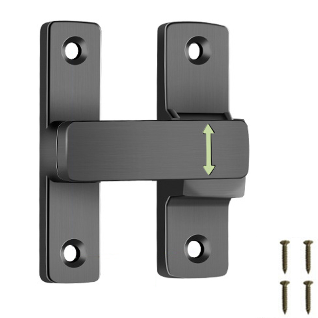 다용도 잠금장치 방문 미닫이 여닫이 문 걸쇠 빗장 안전고리, 다크 그레이, 1개 5,900원