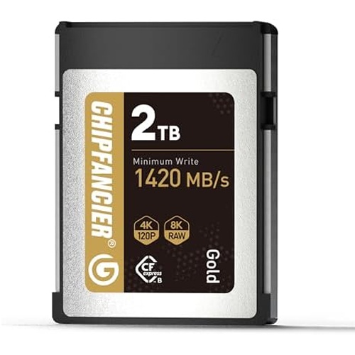 칩팬시 CFpss 2.0 타입 B 2 * 968GB 메모리 카드 최대 1750MBs 읽기 1420MBs 사진작가용 D5D6Z7Z9 EOS DJ와 호환되는 라이트-로우 8K 비디오 861,390원