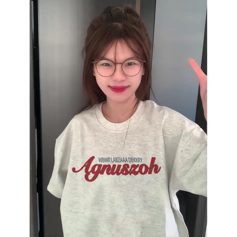 해피유통 여성 여름 루즈핏 프린트 반팔 티셔츠 편안한 스타일디자인14세 이상 18,090원