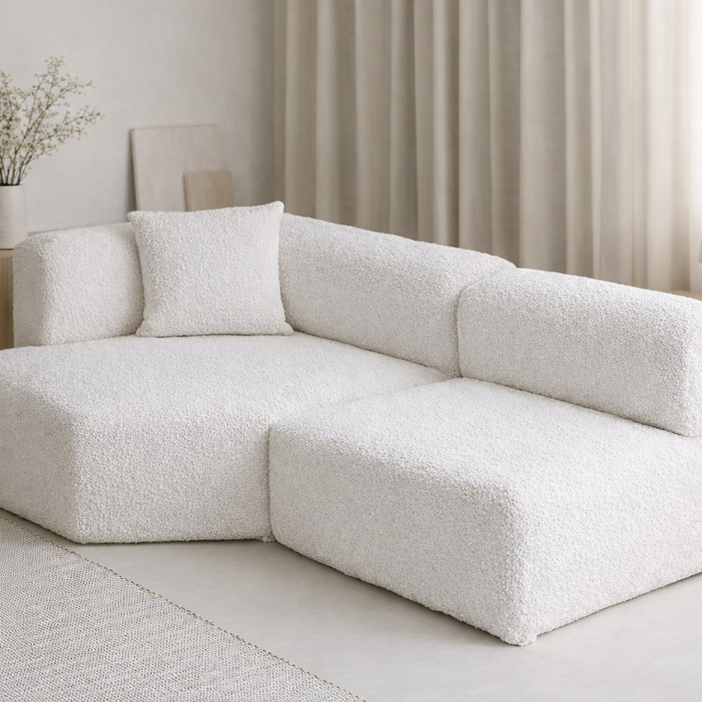 커버무드 고탄력 플러피 소파커버 + 자체제작 고정 스펀지, 1개, 화이트 78,500원