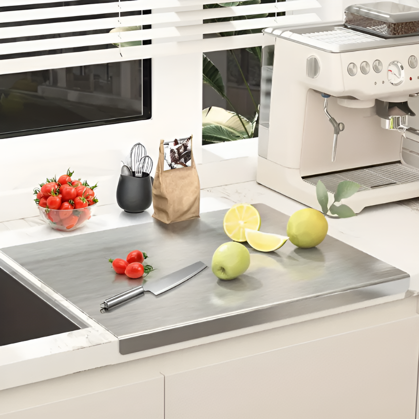 쿠코아 프리미엄 스테인리스 스틸 커팅보드 미끄럼 방지 식재료 손질용 도마 17,000원