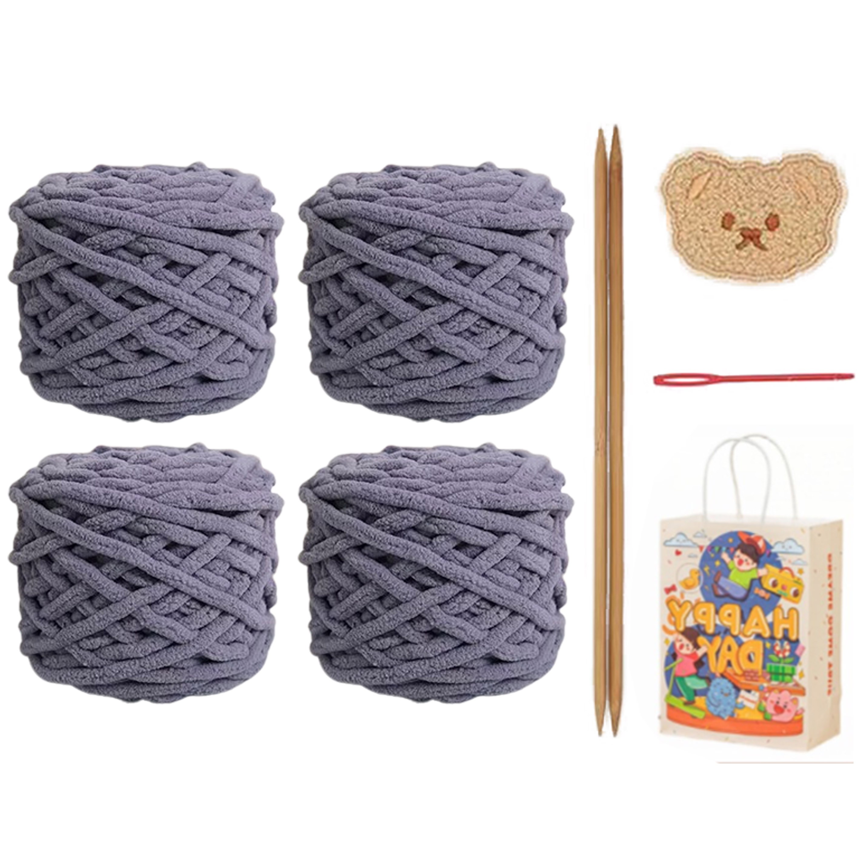 제로앤나인 뜨개질 목도리 만들기 DIY 키트, 딥그레이, 2세트 26,900원