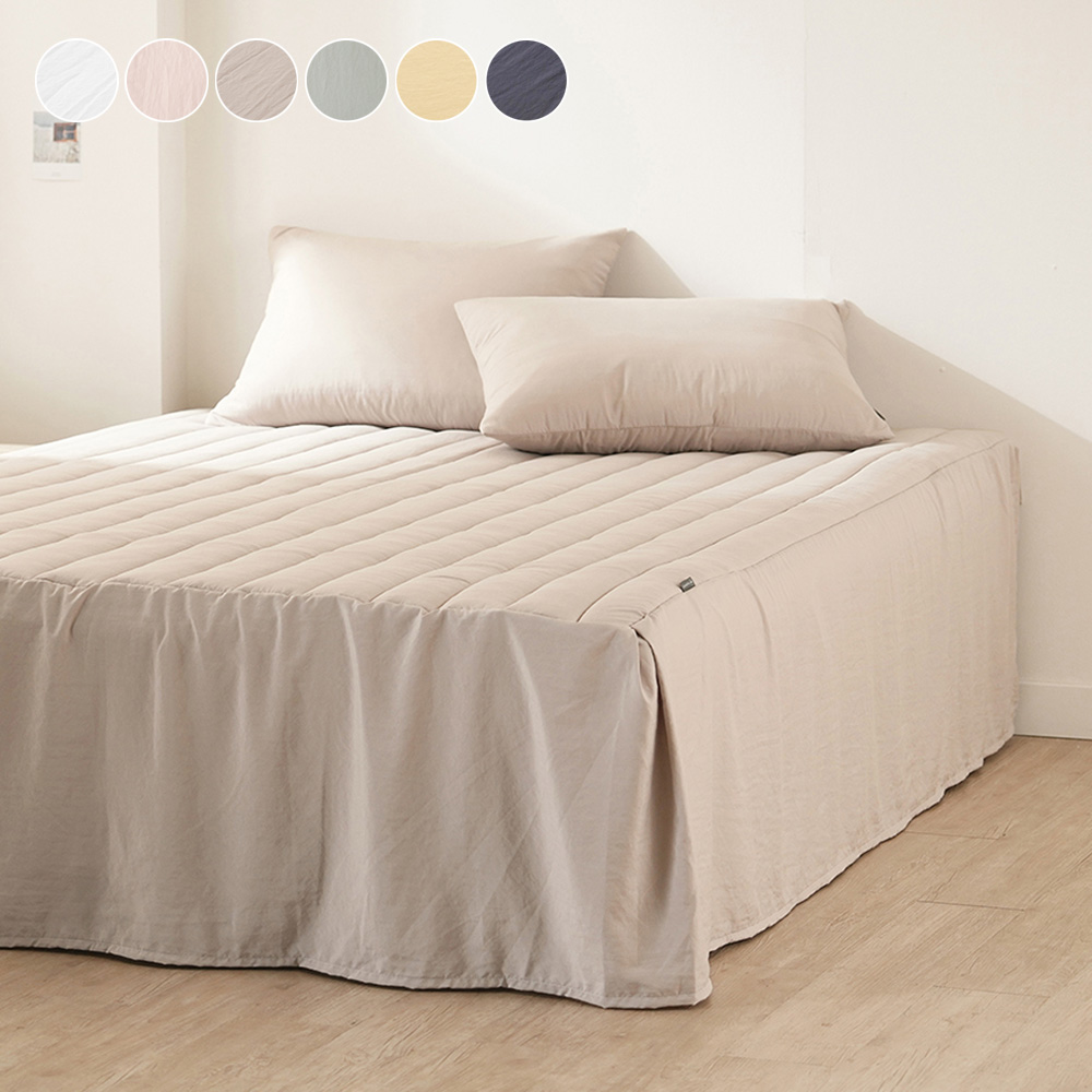 부드러운 티라미수 알러지케어 퓨어스킨 누빔 모던 침대스커트 SS Q K 침대커버 6컬러 51,900원