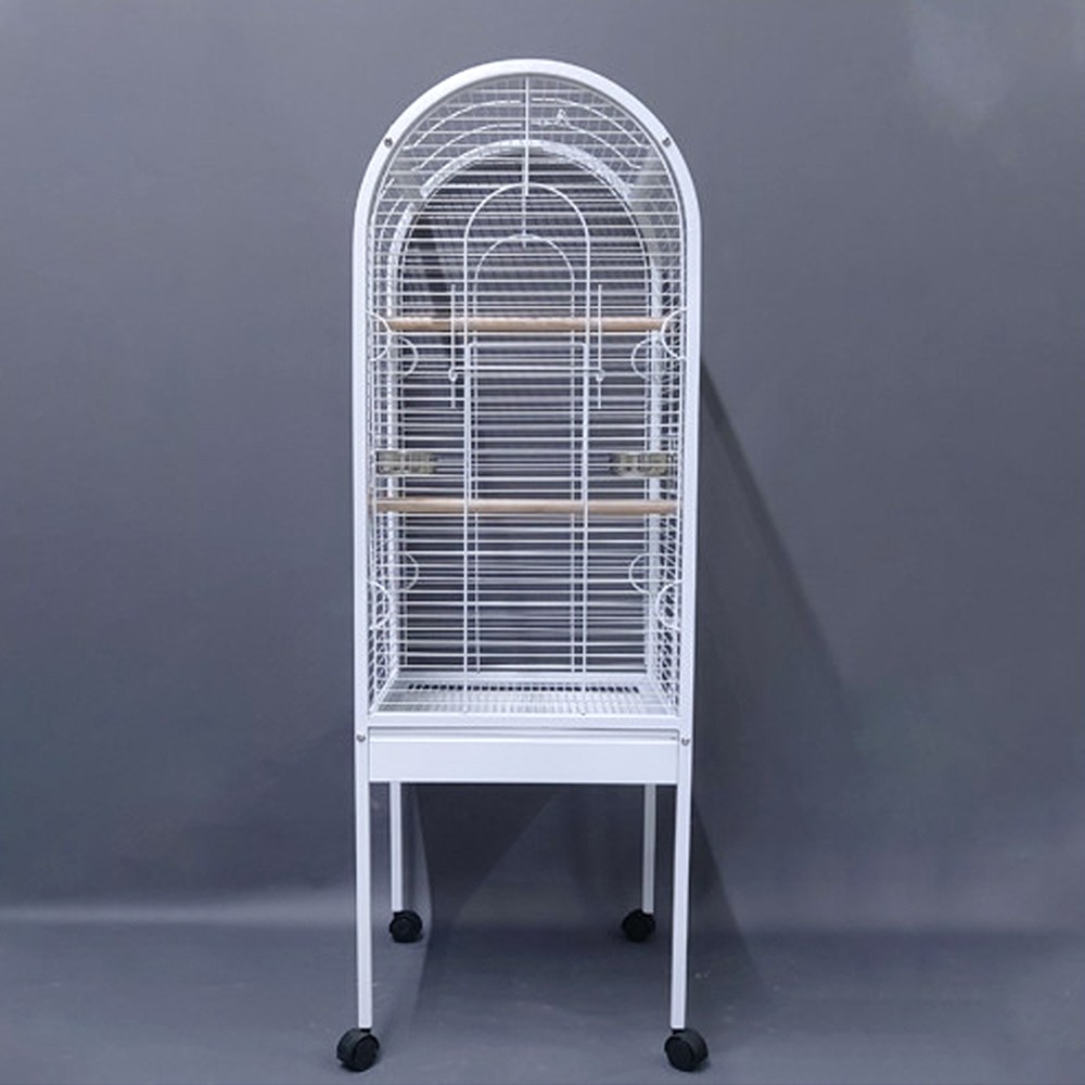 앵무새 화이트 아치형 중형 새장 라운드 바퀴 앵무새 대형 철장 새장 중소형 앵무새장 2005, 1개 185,000원