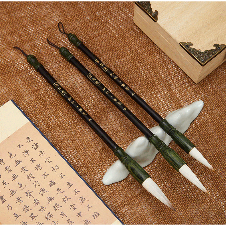 고급 서예 캘리그라피 낭호필 붓 세트 5종, 3종(겸호필), 대중소 39,900원