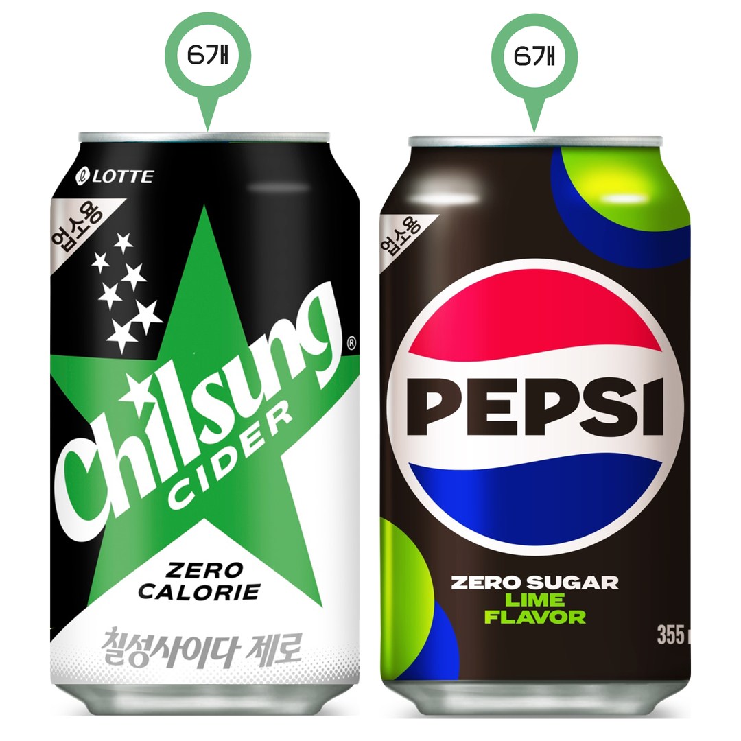 제로뚱캔 업소용 2종 (펩시제로라임+칠성사이다제로) 12,900원