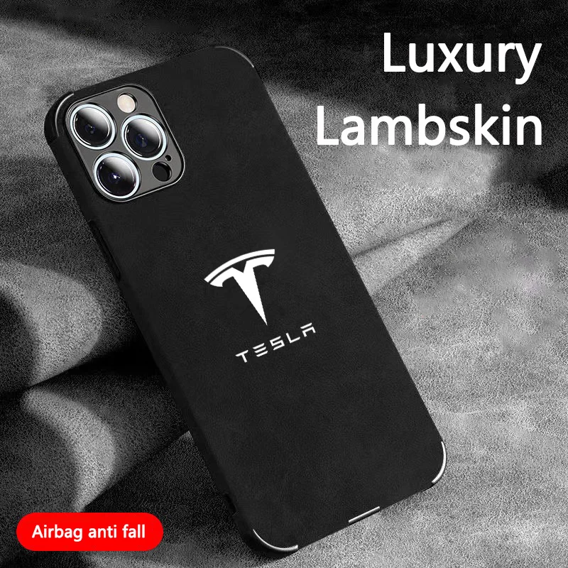호환 Suede All-inclusive Phone Cover For Tesla Emblems for iPhone 16 15 13 14 11 12Pro Max 12Mini 7 18,400원