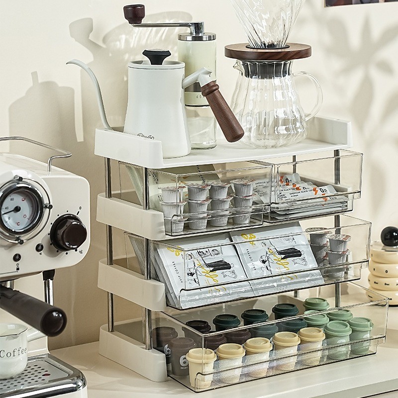 CLOREX 다용도 정리함 탕비실 소품 수납 티박스 커피 보관함 정리함, 화이트, 1개 29,800원