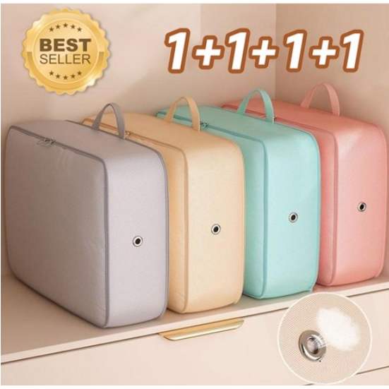 오웨테 1+1+1+1 패브릭 이불 압축가방 숨쉬는 압축 파우치 이불 케이스 이불장 옷장 패딩 정리 대용량 압축팩 부피순삭 4종세트, 1개, 4개입 22,590원