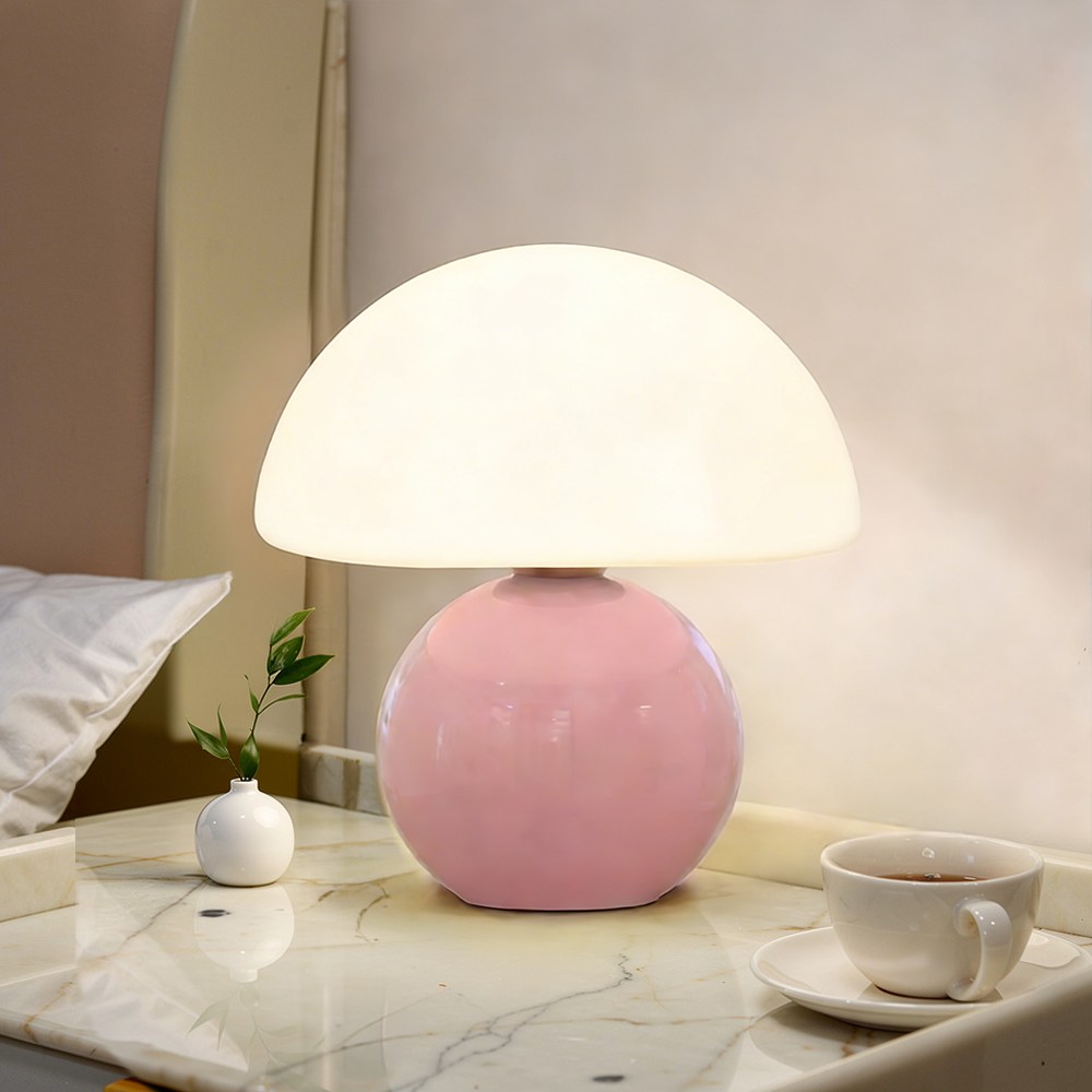 Mayho 머쉬룸 무드등 LED단스탠드 3단조광 수유등, 크림 핑크 39,900원