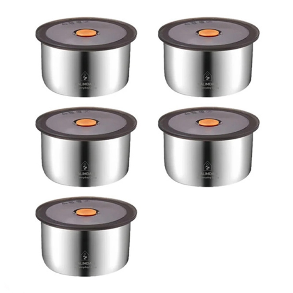 라이프핵 스텐 304 원형 밀폐용기 반찬통, 원형, 5개 10,400원