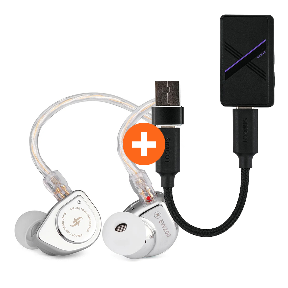 Simgot EW200 + DEW4X 심갓 3.5mm 2핀 케이블 분리형 다이나믹 이어폰 꼬다리 DAC 패키지 158,000원