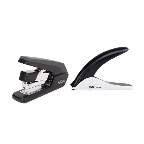 델리 버튼 이지 스테이플러 33호침 E0371 + 핸디타입 제침기 E0236 세트 19,200원