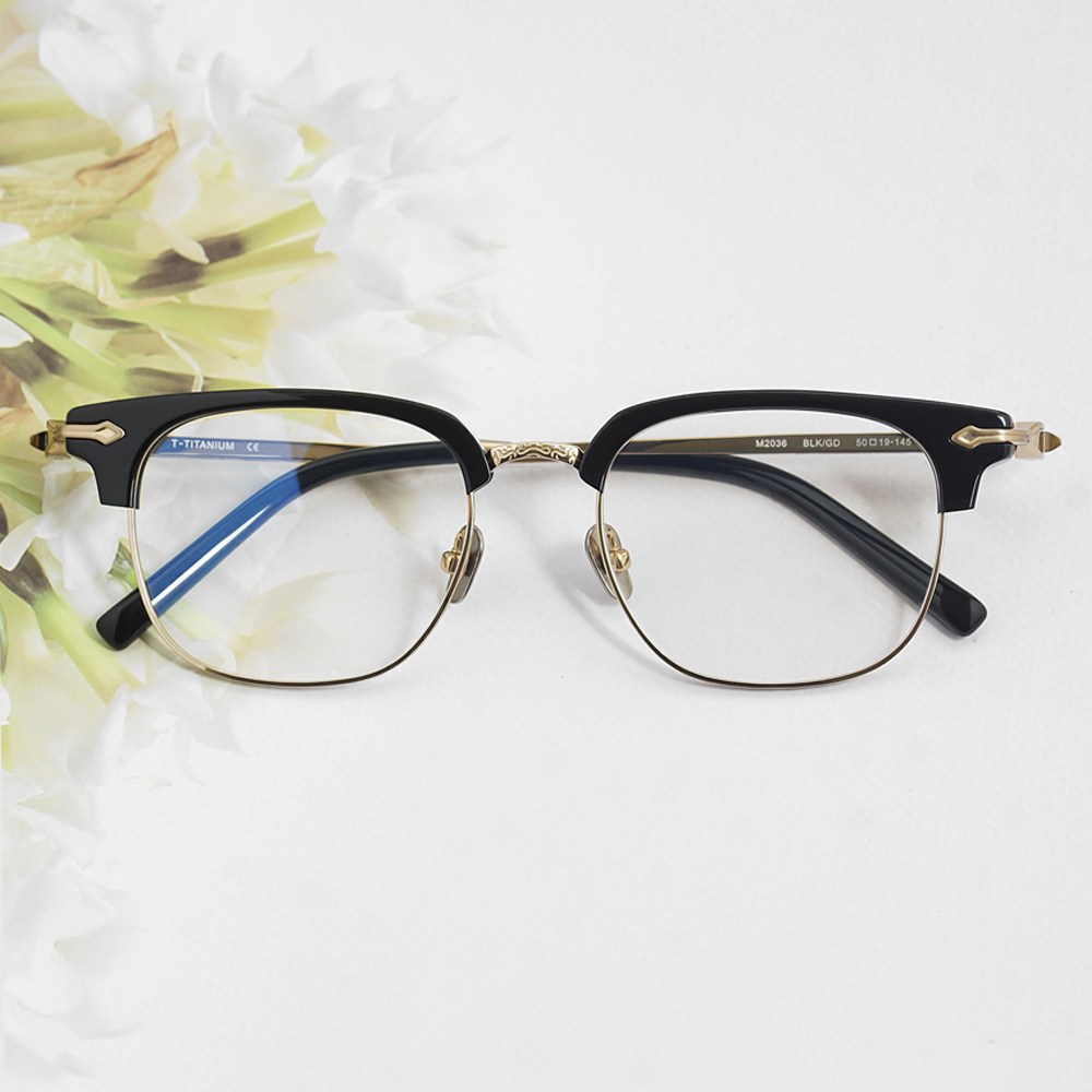 하루홀릭 복고 빈티지 큰사이즈 수제 티타늄 하금테안경 89,000원