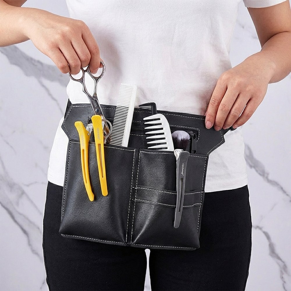 미용 벨트 헤어 보관 가위집 힙색 허리가방, 1개, 블랙 11,800원