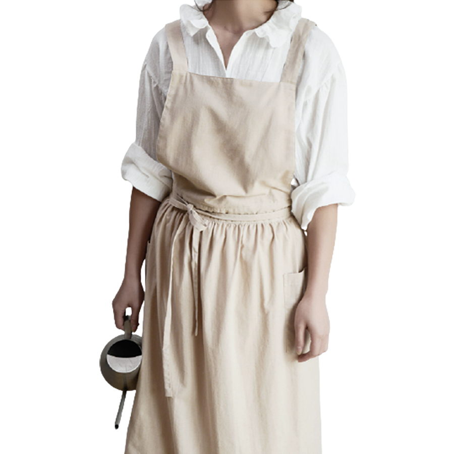 센스팟 프로방스 방수린넨 원피스 앞치마, 베이지, 1개 9,640원