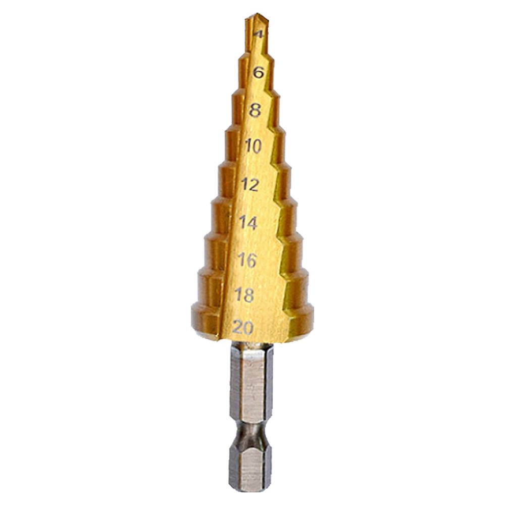 공구엔 스텝드릴비트 철판 파이프 확관 타공 드릴비트 4~20mm 3,550원