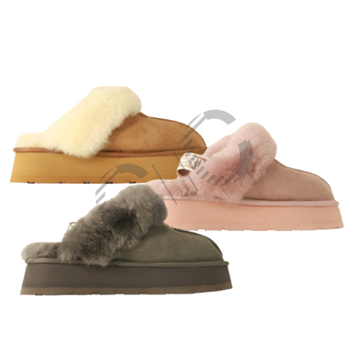 호주 드림메리노 방수 플랫폼 밴딩 코켓 양모 털 슬리퍼 100,000원