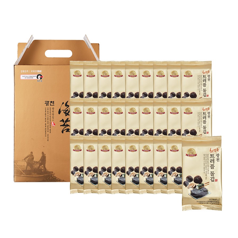광천 해달음 트러플 돌김 도시락김 27봉 손잡이 명절 선물세트, 1세트, 4g 18,890원