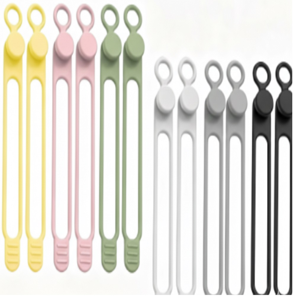 리브온 다용도 실리콘 스트랩 선정리 고정 케이블 밴드, 혼합색상, 12개 5,900원